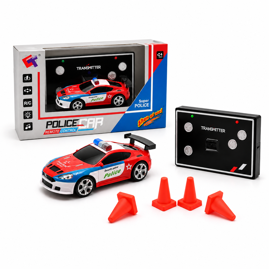 Mini RC Drift Car with LED Lights | 4WD, Dual-Speed, App + Remote