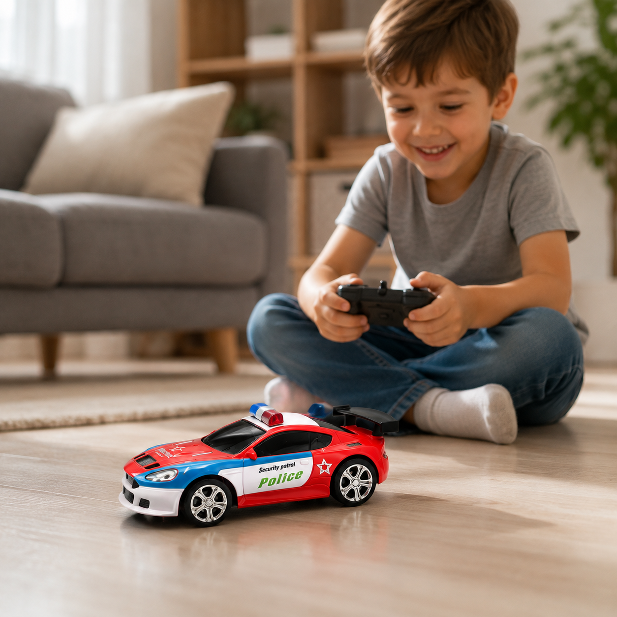 Mini RC Drift Car with LED Lights | 4WD, Dual-Speed, App + Remote