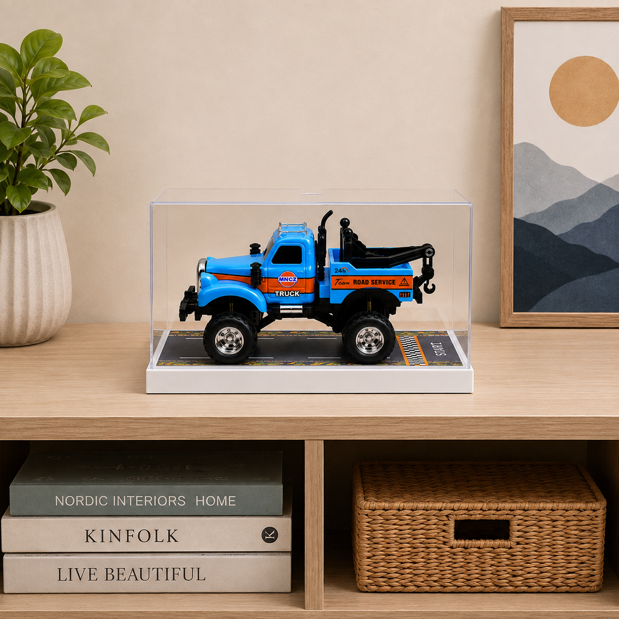 Mini RC Tow Truck | 2.4GHz Remote, Working Lights, USB-C Rechargeable