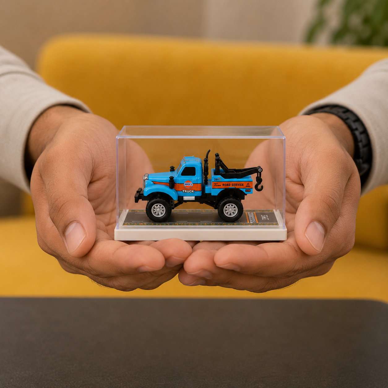 Mini RC Tow Truck | 2.4GHz Remote, Working Lights, USB-C Rechargeable