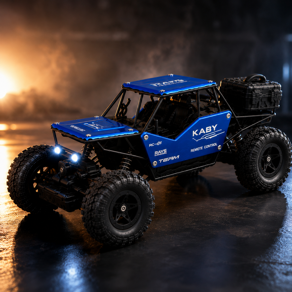Rock Crawler RC Car 1:18 Scale | 2.4GHz, All-Terrain, LED Lights