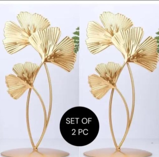 Hand-Painted Flower Design showpiece leaf stand set of 2 for decoration