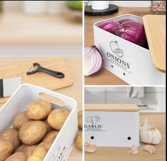 Gharloom Metal Kitchen Storage Set of 3