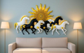 7 Horse Gold Wall Art