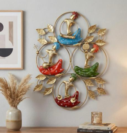 Handcrafted Metal Rajasthani Musician Wall Hanging