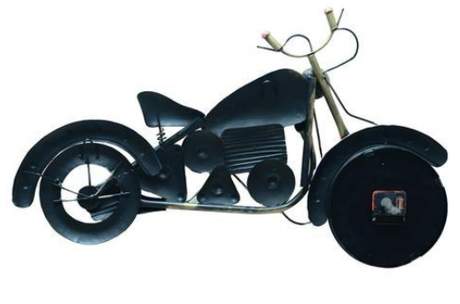 Blue Metal Analog Wall Clock