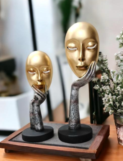 Lady Face Statue Home Decor
