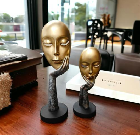 Lady Face Statue Home Decor