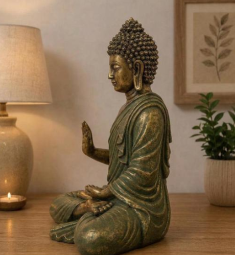 Antique Golden Buddha Statue for Home Decor