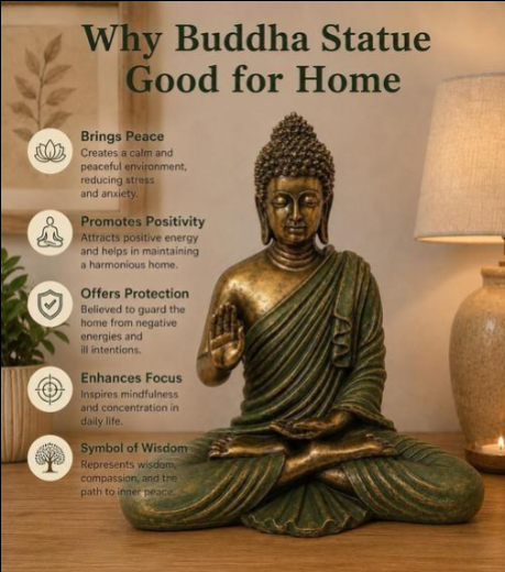 Antique Golden Buddha Statue for Home Decor