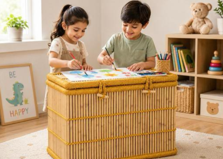 Artsy Gallery Bamboo Storage Box With Lid