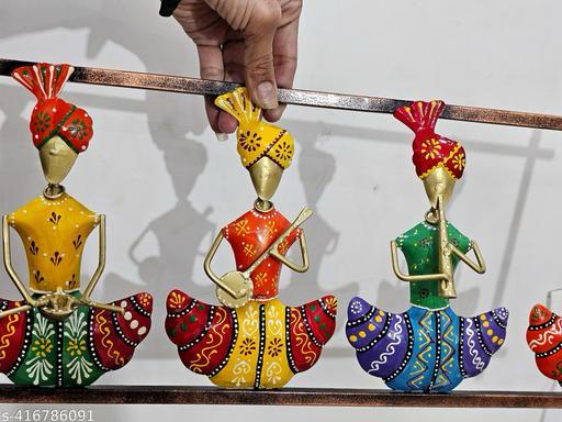 Handpainted Rajasthani Folk Musicians Wall Decor