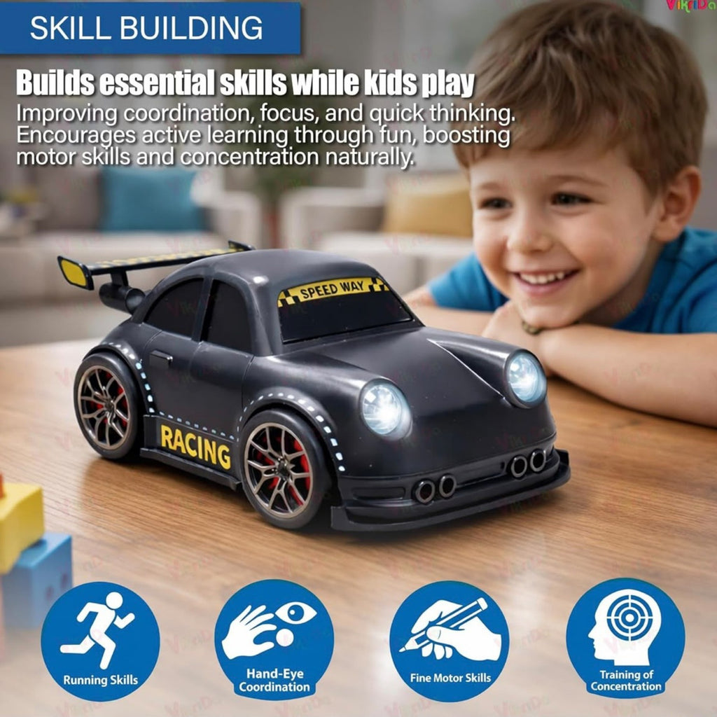 Smart Sensor RC Car | Intelligent Follow-Me & Tracking Mode with LED Lights | Kids' Interactive Toy Car