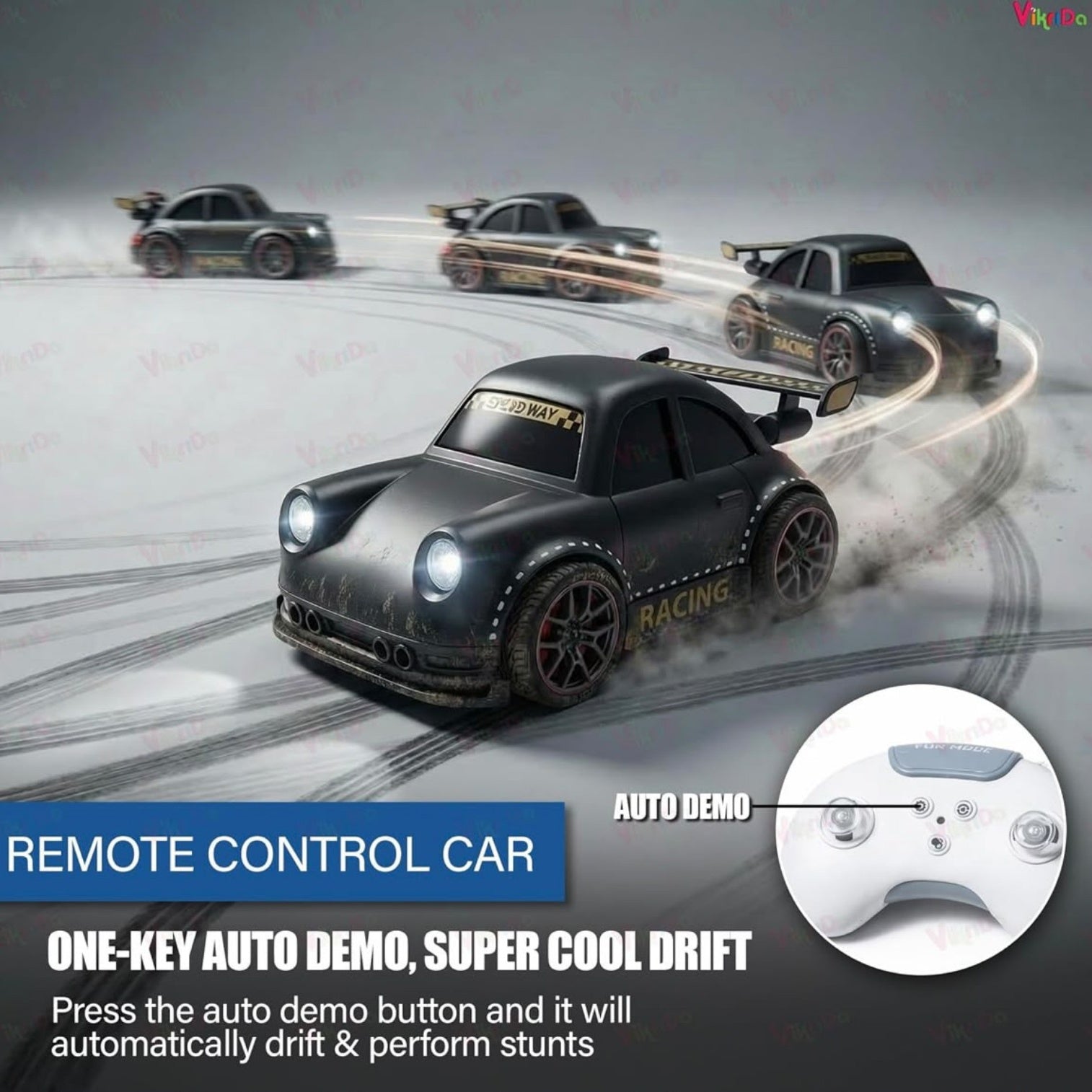 Smart Sensor RC Car | Intelligent Follow-Me & Tracking Mode with LED Lights | Kids' Interactive Toy Car