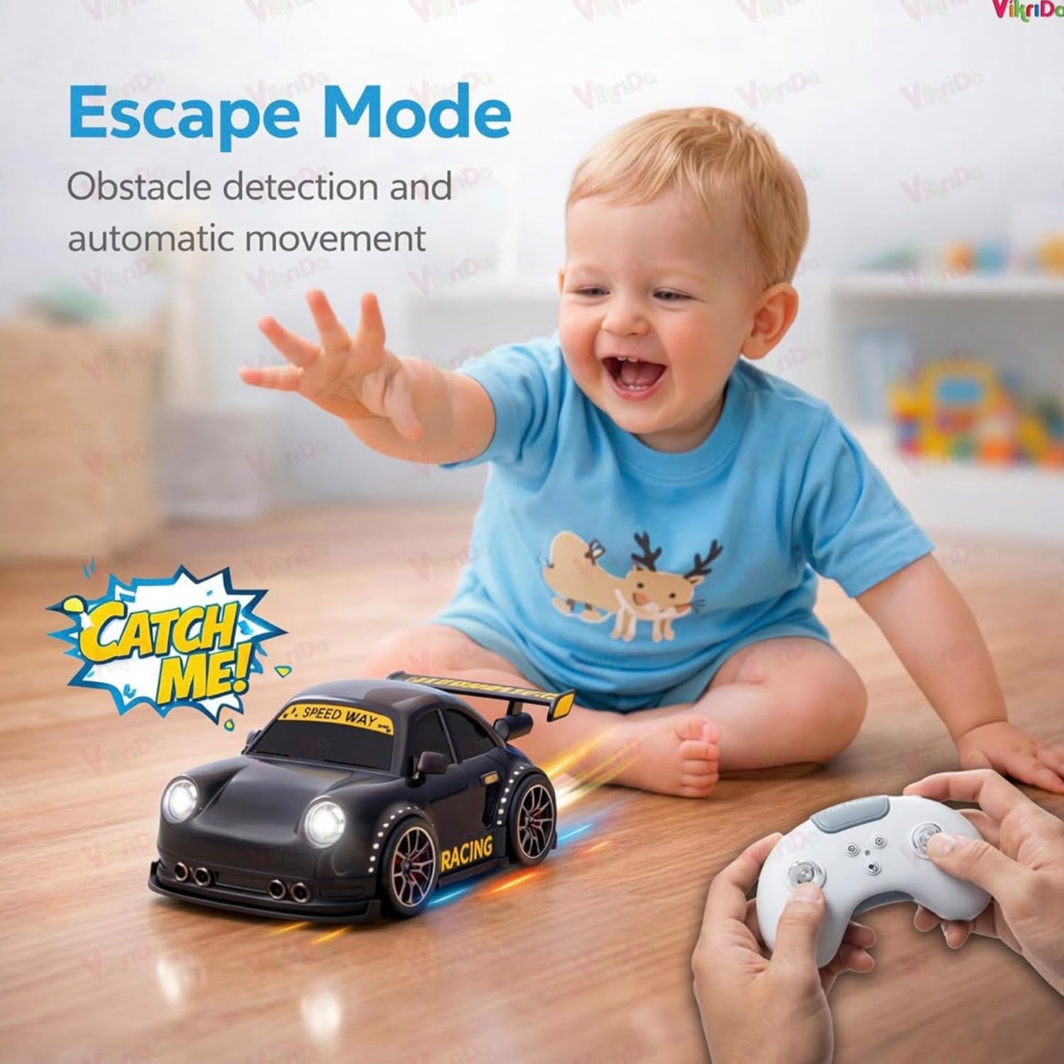 Smart Sensor RC Car | Intelligent Follow-Me & Tracking Mode with LED Lights | Kids' Interactive Toy Car